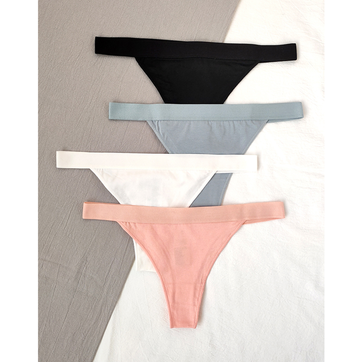 性感低腰纯棉宽弹力腰无痕女内裤