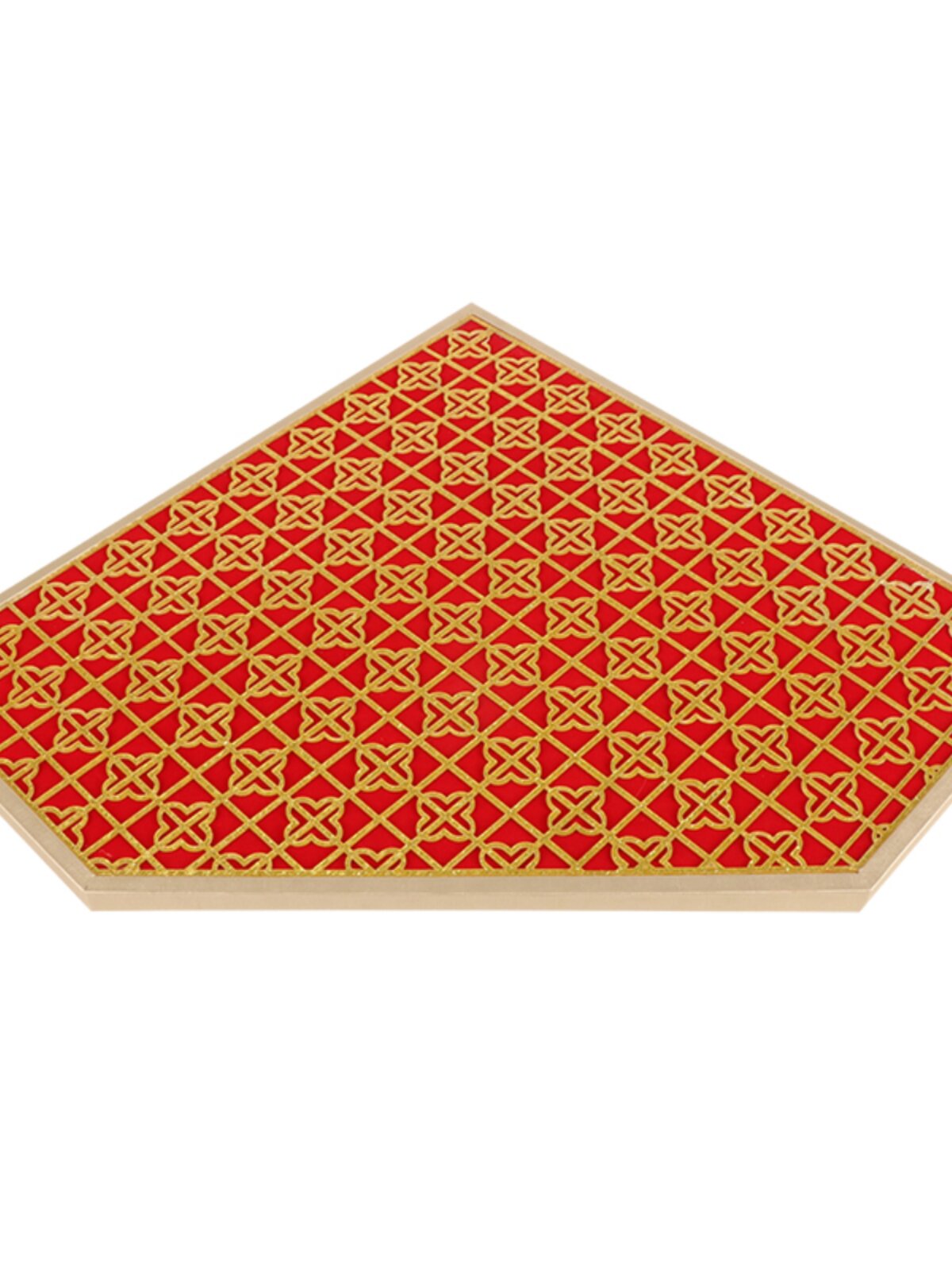 맞춤형 골드 코너 베이스 플레이트 맞춤형 쥬얼리 디스플레이 소품 쥬얼리 디스플레이 트레이 레드 벨벳 커버 맞춤형 플레이트 인 플레이트