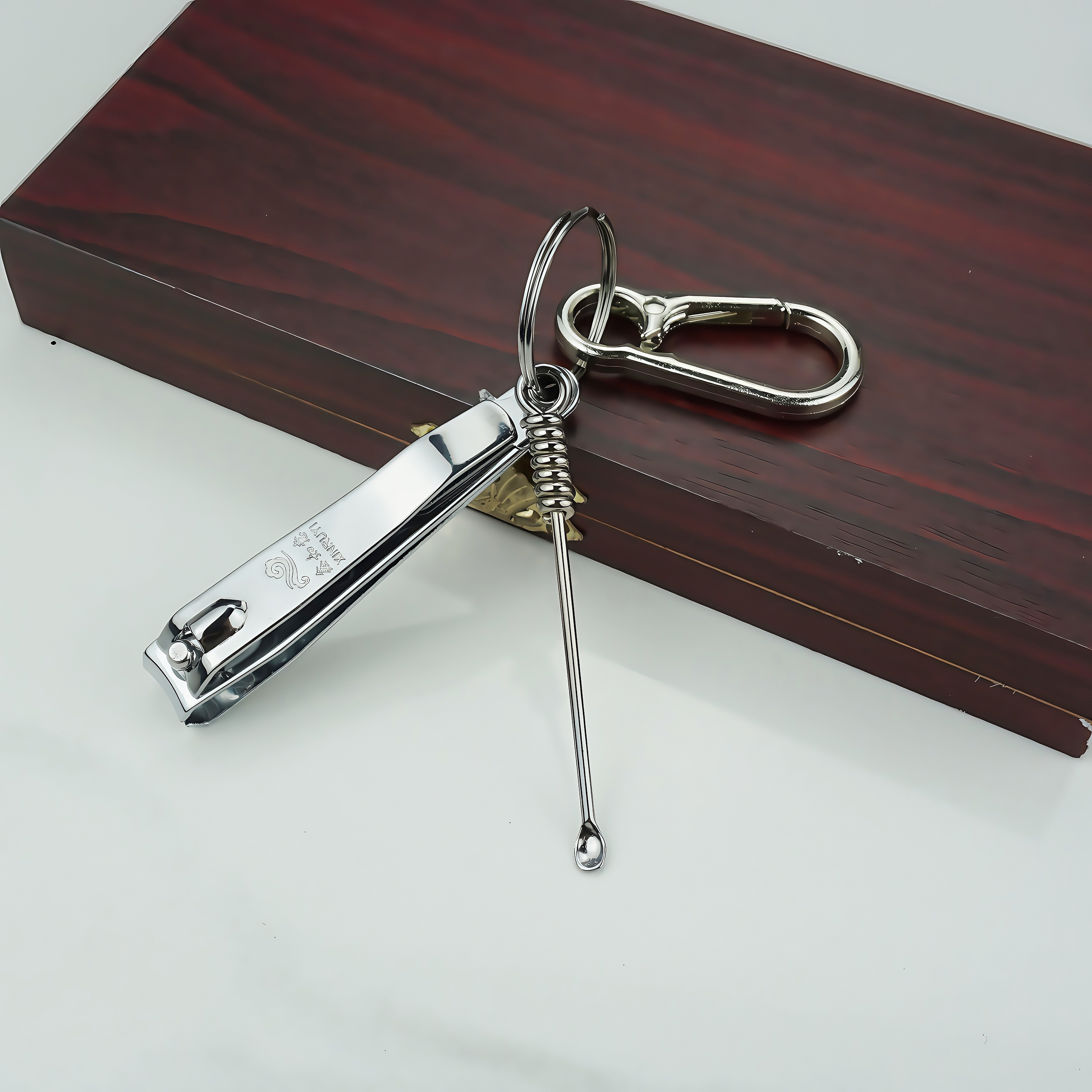 指甲剪大号家用指甲钳钥匙扣耳勺斜口指甲刀套装全套修甲美甲工具