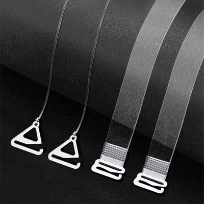 透明肩带女无痕内衣带子隐形无痕防滑文胸胸罩超细加宽一字领