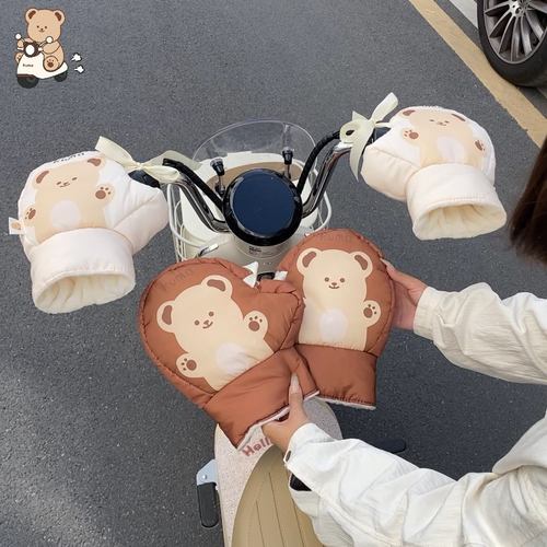 电动车手套防寒保暖加厚