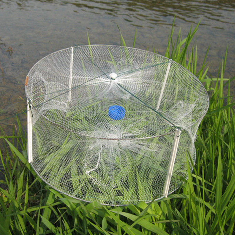 圆形大白虾笼捕鱼笼虾网捕虾笼鱼网泥鳅鳝鱼渔具折叠鱼网捉鱼工具