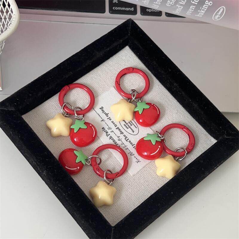 可爱卡通西红柿星星钥匙扣趣味蔬菜食玩包包挂件情侣闺蜜礼物挂饰,节庆用品/礼品,钥匙扣,淘宝优惠券,粉丝福利购,淘宝优惠卷
