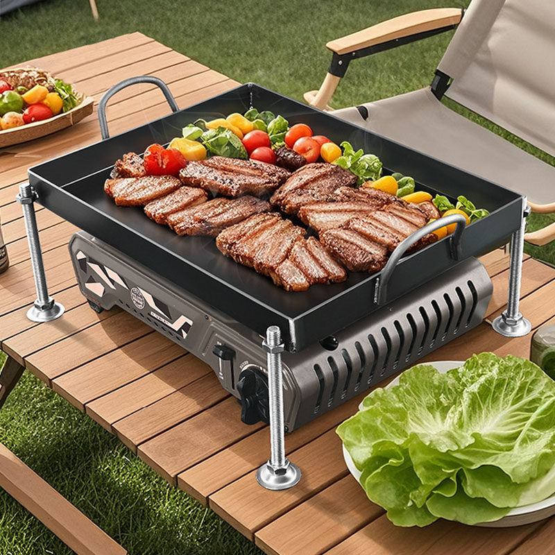 户外专用铁板烧烤肉铁板商用摆摊煎锅盘家用冷面豆腐烤鱿鱼烤盘