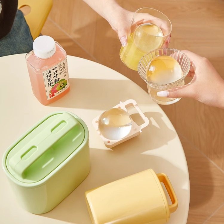 大冰球模具无气泡透明威士忌家用DIY夏天冷饮制冰球易脱模收纳盒
