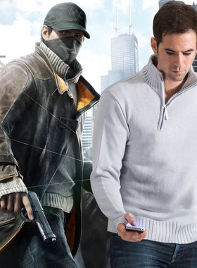 WatchDogs游戏cosplay看门狗艾登衣服内搭毛衣狗哥针织日常服装