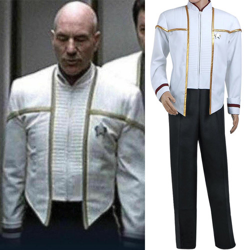 星际迷航Star trek 皮卡德Picard全套白色制服 cosplay服装男定制