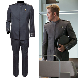 星际迷航暗黑无界柯克船长kirk舰长史波克大副灰色制服cos服装男