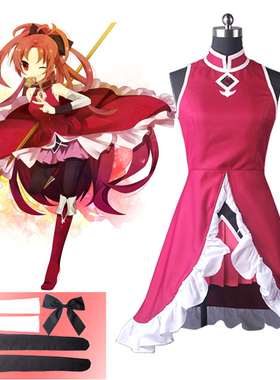 魔法少女小圆cosplay动漫服装 红色佐仓杏子魔法战斗装 女装裙子