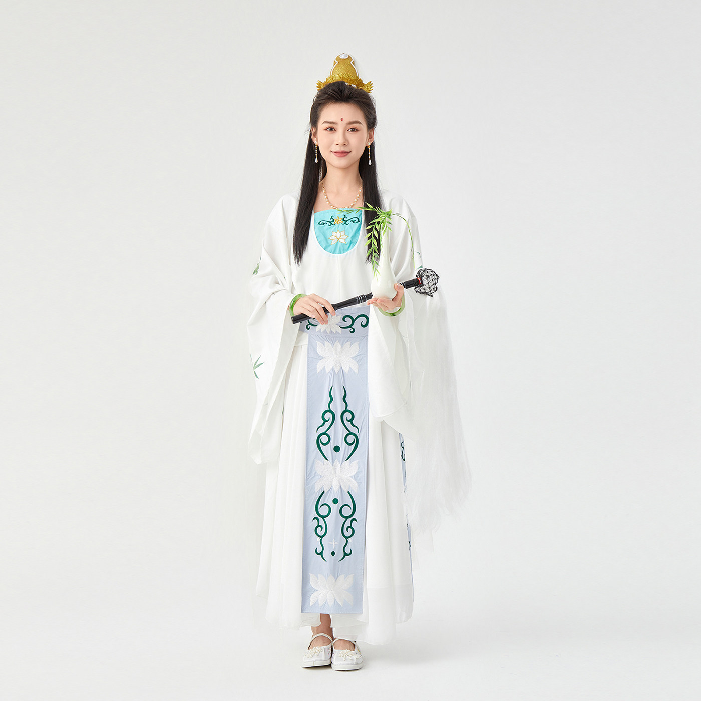 观世音菩萨表演出衣服装饰汉服西游记头冠道具玉净瓶齐鲁唛娇