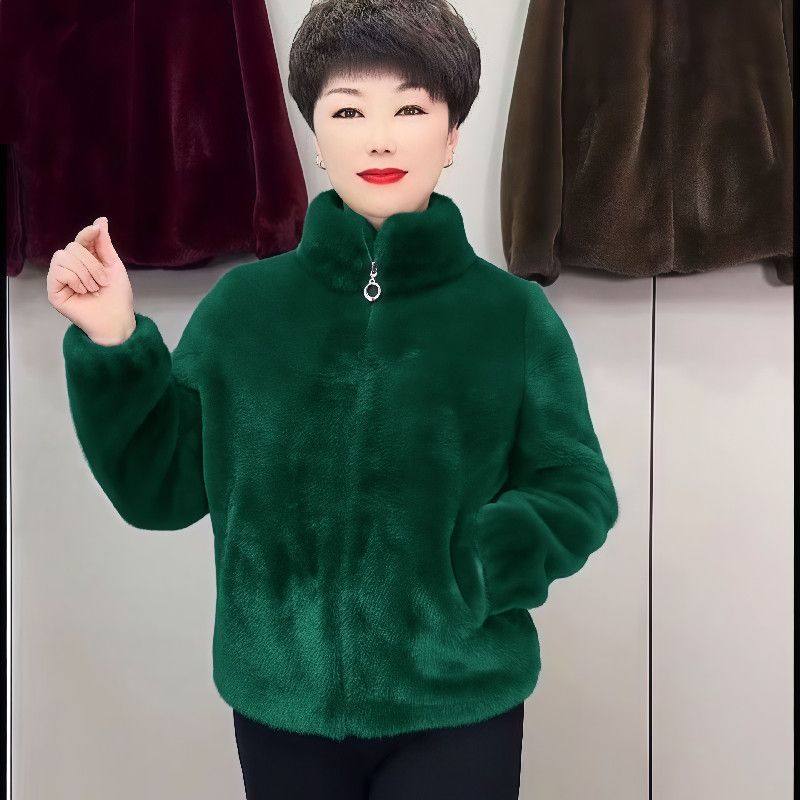 高档洋气纯色短款立领外套2025爆款冬季开衫时尚百搭加厚保暖女装,女装/女士精品,中老年女装,淘宝优惠券,粉丝福利购,淘宝优惠卷