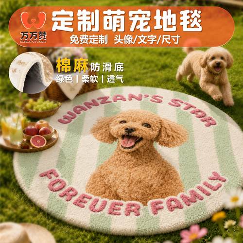 宠物定制手绘创意地毯生日礼物