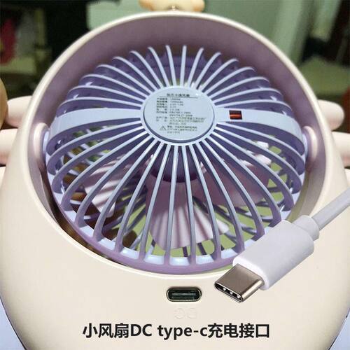 LED台灯小风扇typec充电线平口椭圆手持台扇耳机新款充电器电源线