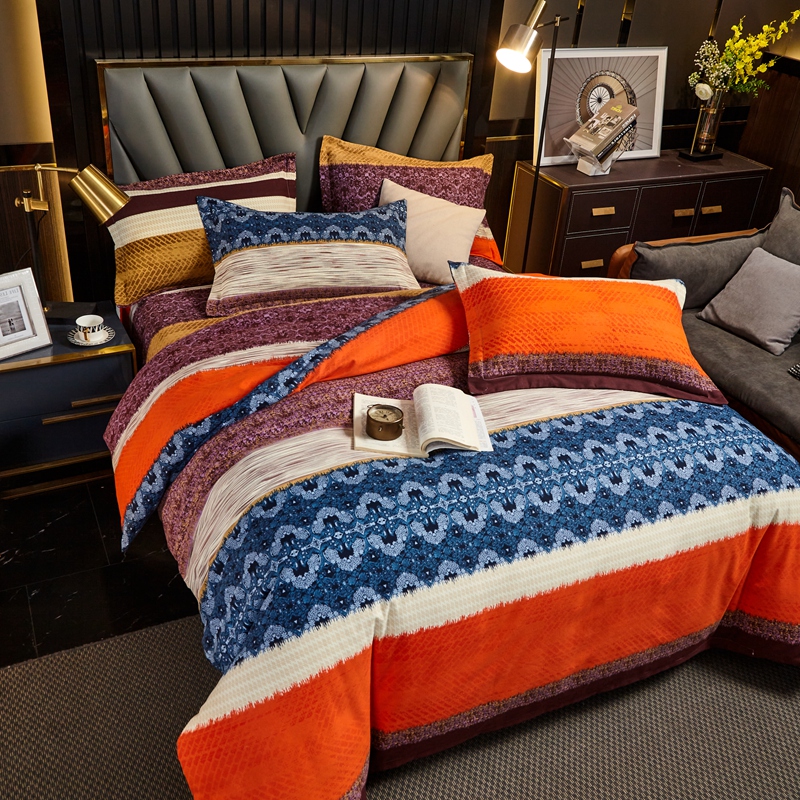 四件套加厚磨毛保暖床品全棉磨毛