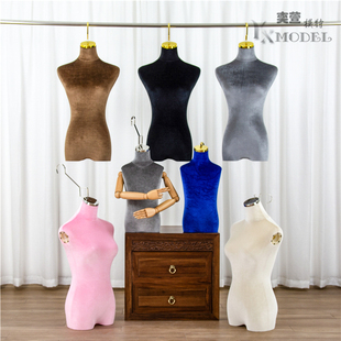 悬挂婚纱女模特道具半身女装 店橱窗吊挂钩假人秀禾模特架 吊模服装