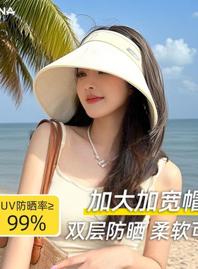 夏季大帽檐防晒帽防紫外线空顶帽