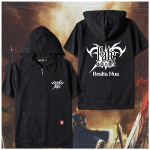 FATE命运长夜动漫周边夏季短袖潮流宽松学生卫衣服二次元t恤男装