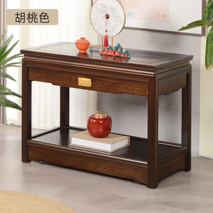 长条新中式实木鱼缸花架盆景架置物架奇石摆件小茶几桌角几玄关台