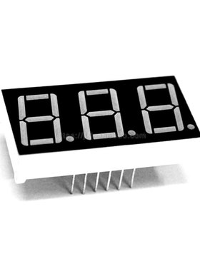 0.56英寸3位数码管共阴共阳红黄绿蓝白色5361AS,BS,AG,BG