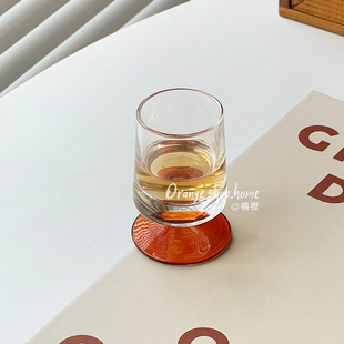 透明玻璃矮脚杯家用高颜值小众白酒杯小号烈酒杯氛围感威士忌杯子