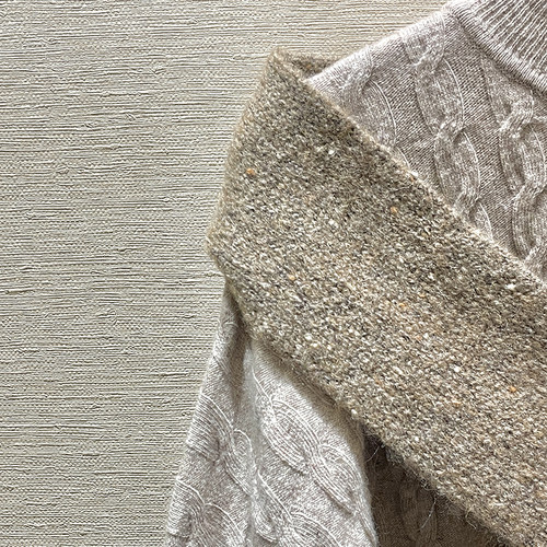 黑桃园秋冬针织简约女窄围巾