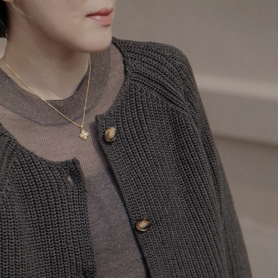 黑桃园五分袖简约薄款针织半袖女