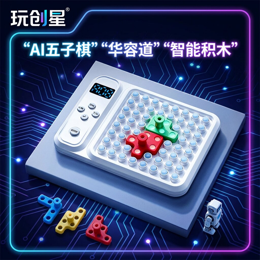 玩创星AI五子棋华容道益智积木