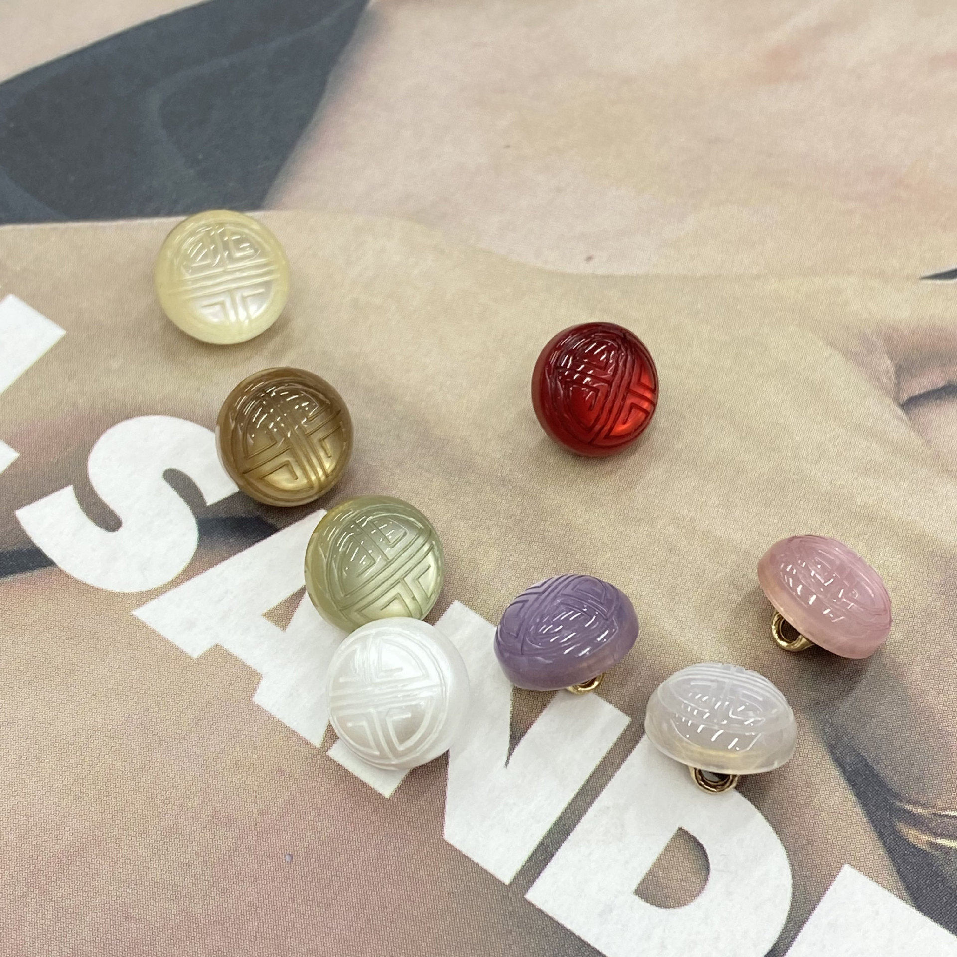 织宸记猫眼吉祥福金属扣衬衫开衫纽扣子小香风服装辅料小扣子DIY,居家布艺,纽扣,淘宝优惠券,粉丝福利购,淘宝优惠卷