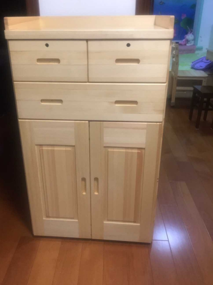 餐边柜松上收纳储物柜白胚家具木