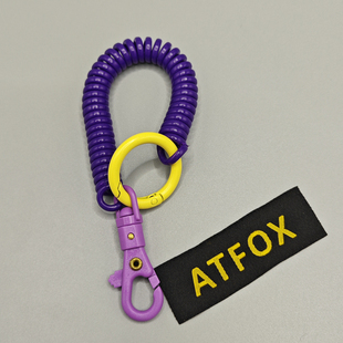 ATFOX多巴胺糖果色伸缩拉伸电话圈绳卡套挂绳地铁公交车饭卡学生