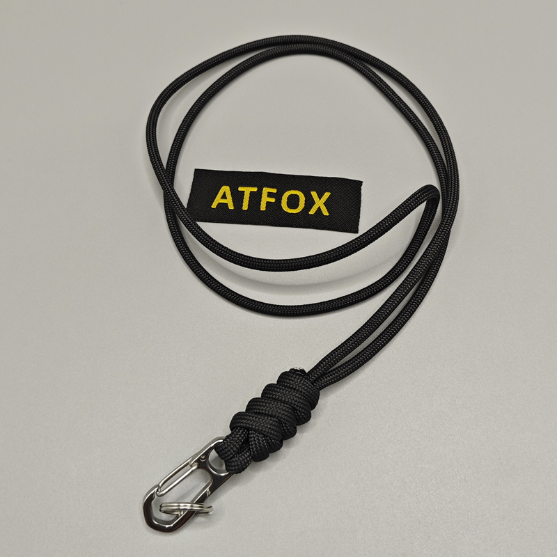小钢扣挂脖绳ATFOX钱包卡套绳