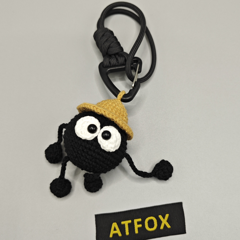 ATFOX小红书同款可爱小煤球包挂件小众潮品手工礼物卡通挂饰