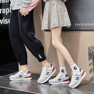 莆田nb574运动鞋男款春秋酷跑步鞋女透气N字鞋情侣休闲鞋子