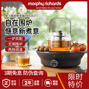 摩飞围炉煮茶器玻璃茶壶MR6083电茶炉家用小型室内电陶炉套装网红