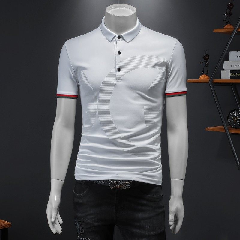 2024年新款植绒男POLO衫钱塘6016-E1930-P80,男装Polo衫,钱塘6016