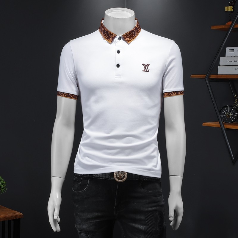 2024年新款男POLO衫纯色钱塘6016-E2038-P75,男装Polo衫,钱塘6016