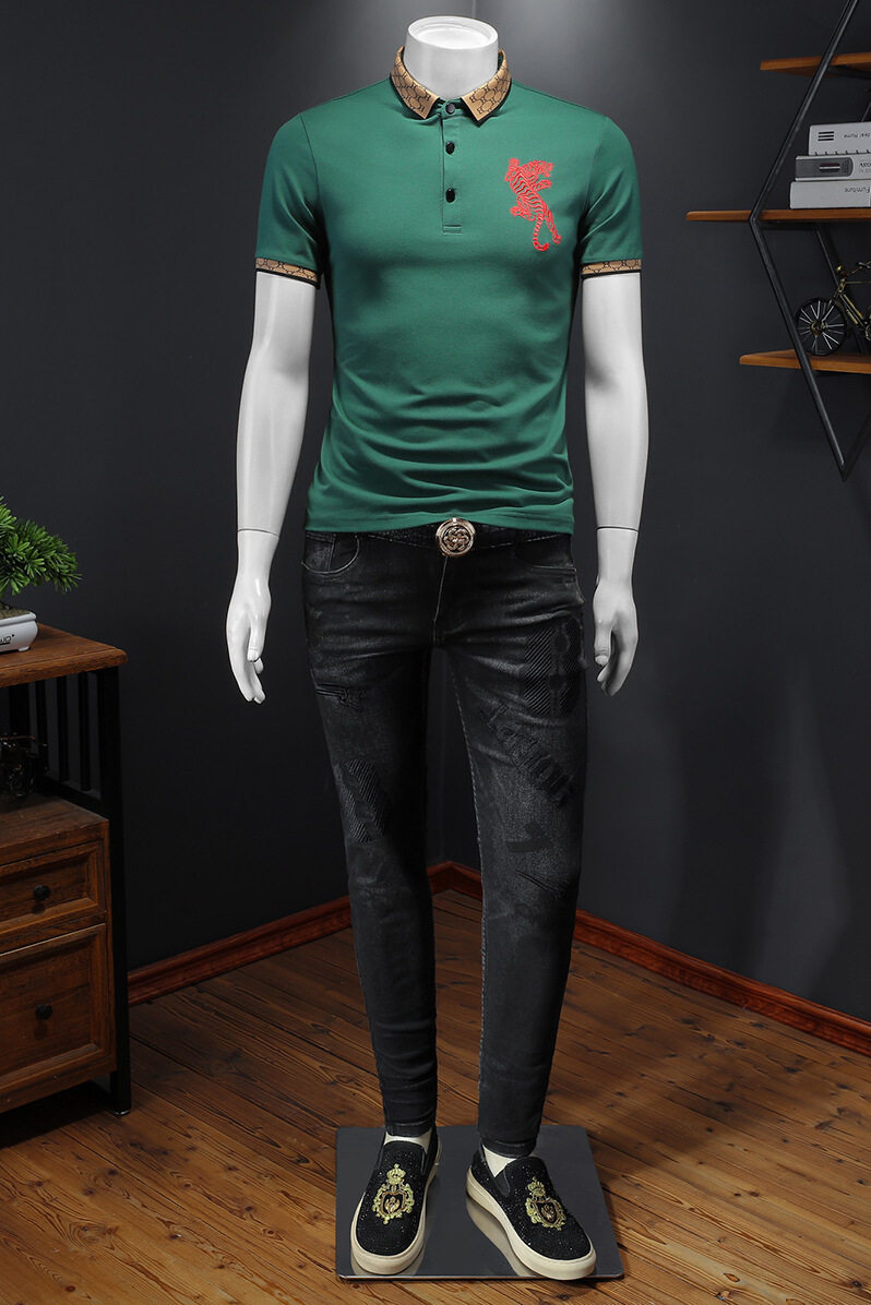 钱塘6016-E2492-P752024年新款男POLO衫翻领小衫短袖,男装Polo衫,钱塘6016