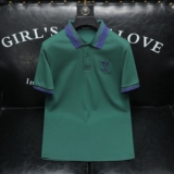 2026年夏季拼接刺绣POLO衫QT6016-E3689-P75，男装Polo衫，钱塘6016