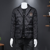 2022西装领羽绒服男冬装小蜜蜂翻领90白鸭绒钱塘6016-F5011-P280，男装羽绒服，钱塘6016