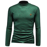 2024秋冬新款加绒加厚男长袖打底衫大码钱塘6016-C4004-P90，男装T恤，钱塘6016