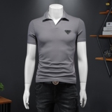 2024年新款男POLO衫钱塘6016-E1948-P75黑，男装Polo衫，钱塘6016