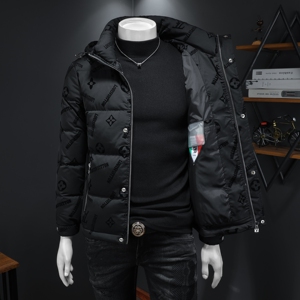 2025秋冬新款时尚植绒连帽羽绒服6016-F88669-P320图片
