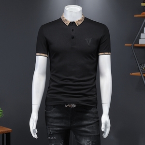 2024新款夏装短袖打底衫男翻领POLO衫半袖T恤 钱塘6016-E0201-P75,男装Polo衫,钱塘6016