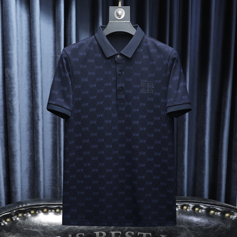 新款男POLO衫刺绣短袖翻领T恤钱塘6016-E3506-P75沙发图，男装Polo衫，钱塘6016