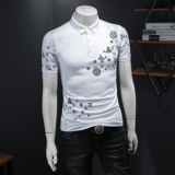 新款男POLO衫刺绣短袖翻领T恤钱塘6016-E3510-P75假模，男装T恤，钱塘6016