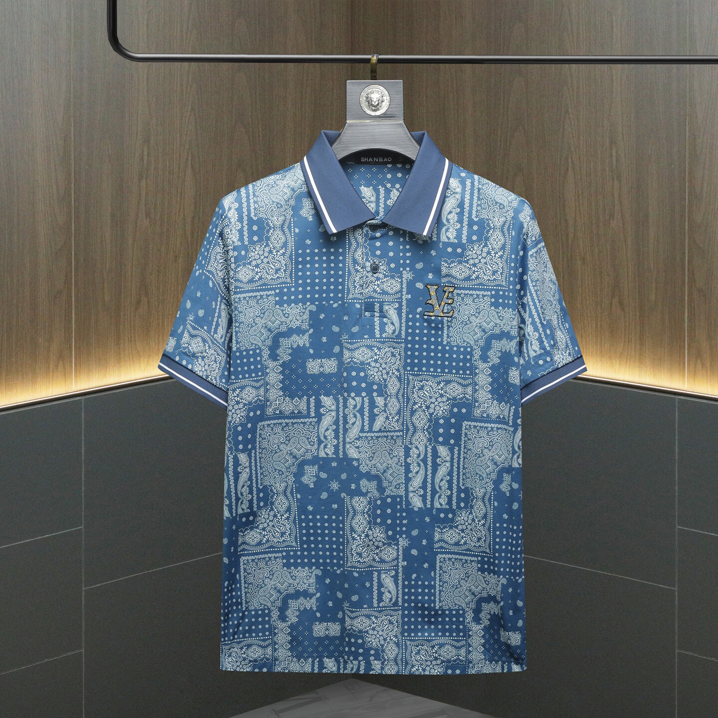 2026年夏季腰果花印花POLO衫QT6016-E3683-P75，男装Polo衫，钱塘6016