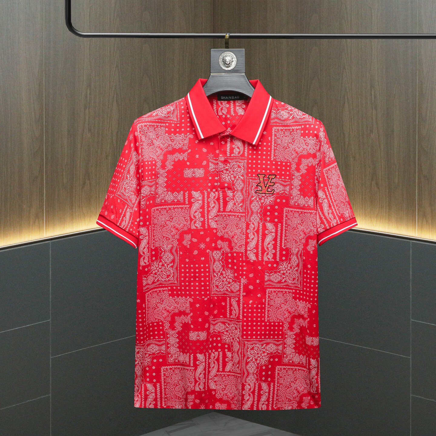 2026年夏季腰果花印花POLO衫QT6016-E3683-P75，男装Polo衫，钱塘6016