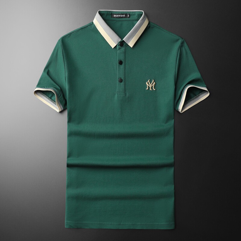 2024年新款男POLO衫纯色钱塘6016-E2027-P75,男装Polo衫,钱塘6016