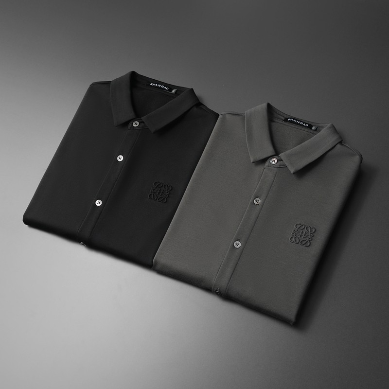 2026秋冬男士衬衫长袖衬衣加薄绒烫印大码钱塘6016-S112-P110，男装衬衫，钱塘6016