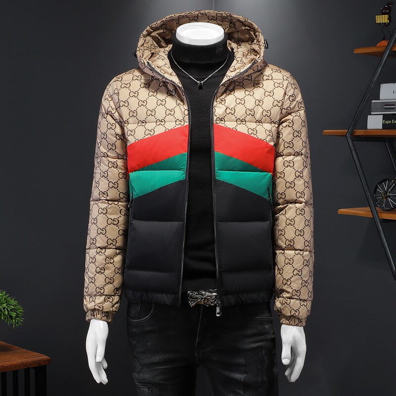 90%白鸭绒2024新款男士连帽羽绒服钱塘6016-F9185P290假模图片